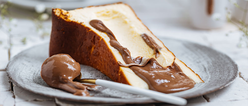 creamy choco spread cheesecake
