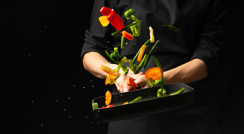 Sauteing Fresh Vegetables in Pure Ghee