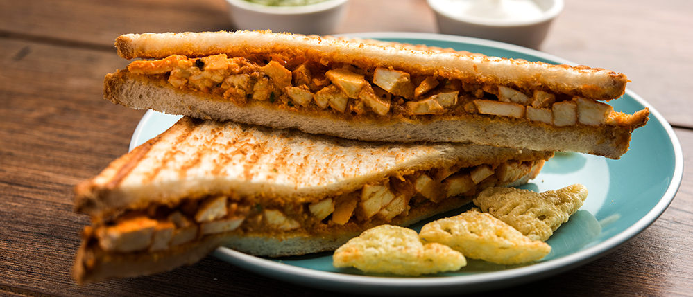 Creamy tandoori mayo snack sandwich