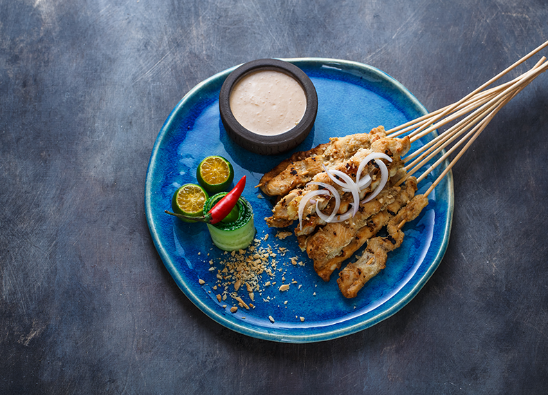veg kebabs with garlic mayonnaise