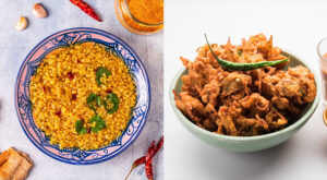 Moong dal khichdi with butter spread