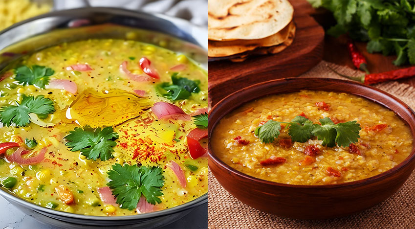 Regional dals with ghee