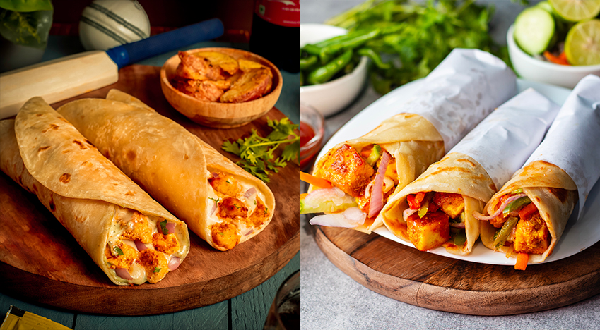 Veg bengali roll with mayonnaise