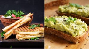 grilled sandwich with butter spread