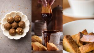 Festive desserts with choco spreads